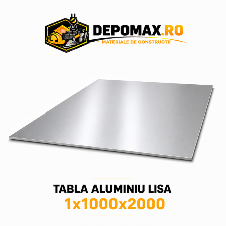 Tabla aluminiu lisa 1mm, 1000x2000mm (1050A)